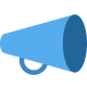 Megaphone icon, contribute as a marketer